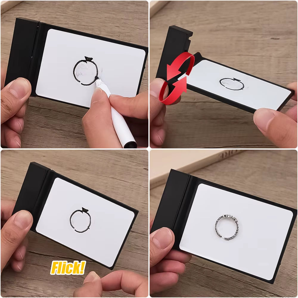 Transient Picture Board Toys Flick Pad Transforms into a Ring Photo Surprises Confession Magic Prop 520 Valentine'S Day Gifts